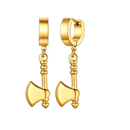 Hoop Earrings with Blade Shaped Tangle - Image 13