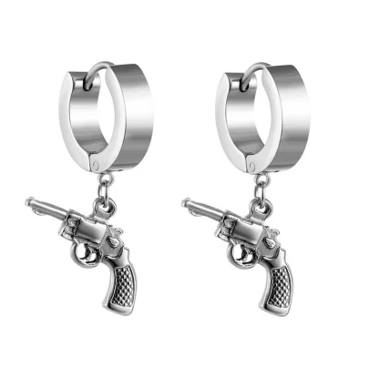 Hoop Earrings with Blade Shaped Tangle - Image 11