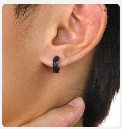 Geometric Hoop Earrings for Men and Women - Image 3