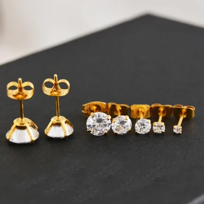 Luxury Stud Earrings with Bling Design - Image 3